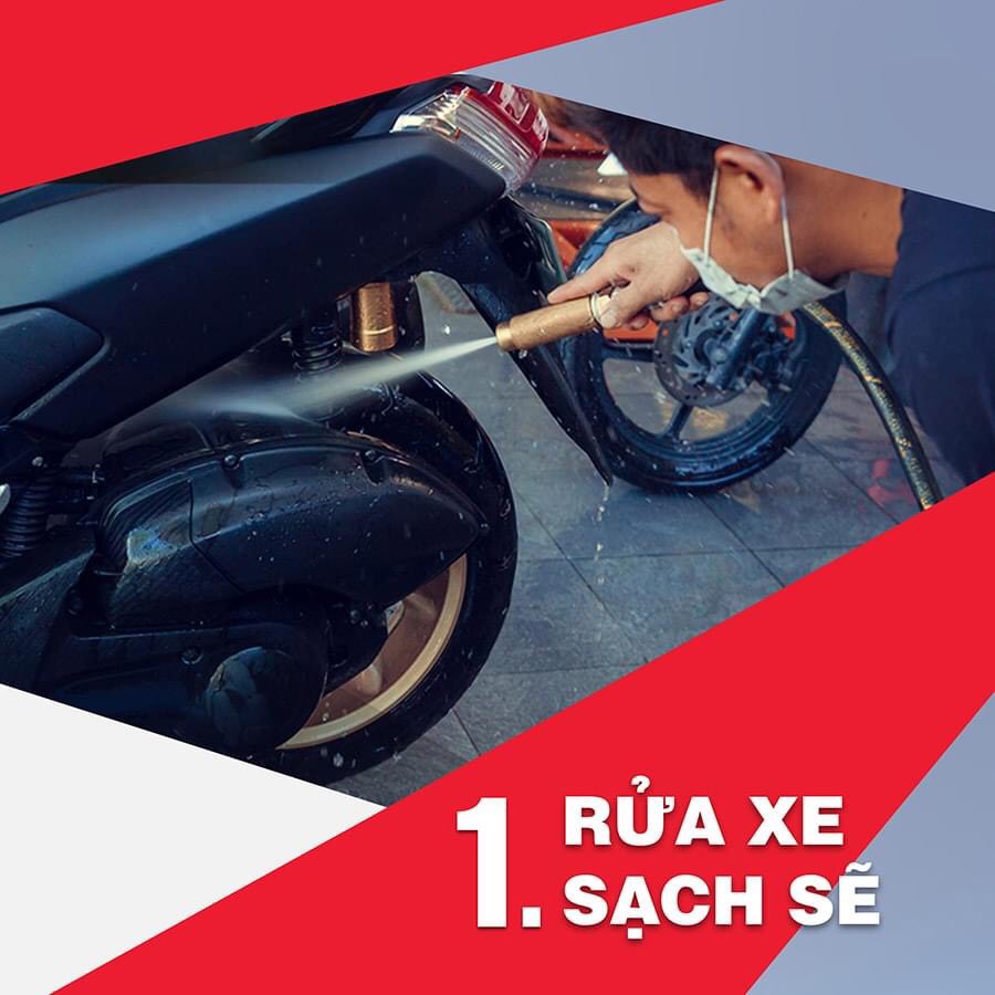 Rửa xe sạch sẽ