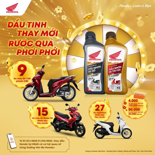 Chương trình khuyến mại "Dầu tinh thay mới – Rước quà phơi phới"