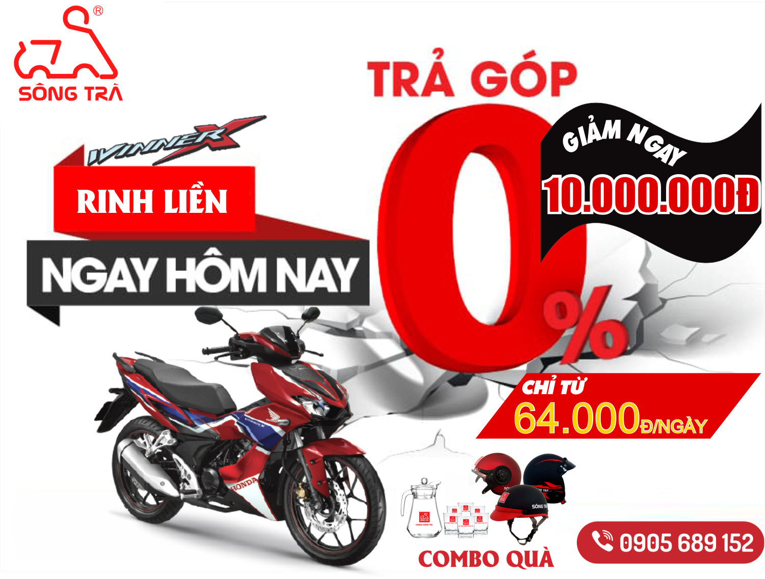 Sở hữu Honda Winner X trả góp chỉ từ 250.000 VNĐ - Honda Sông Trà