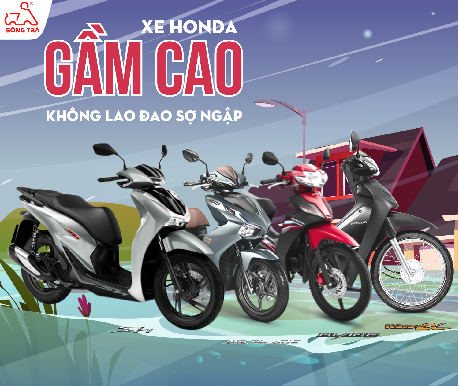 xe Honda gầm cao