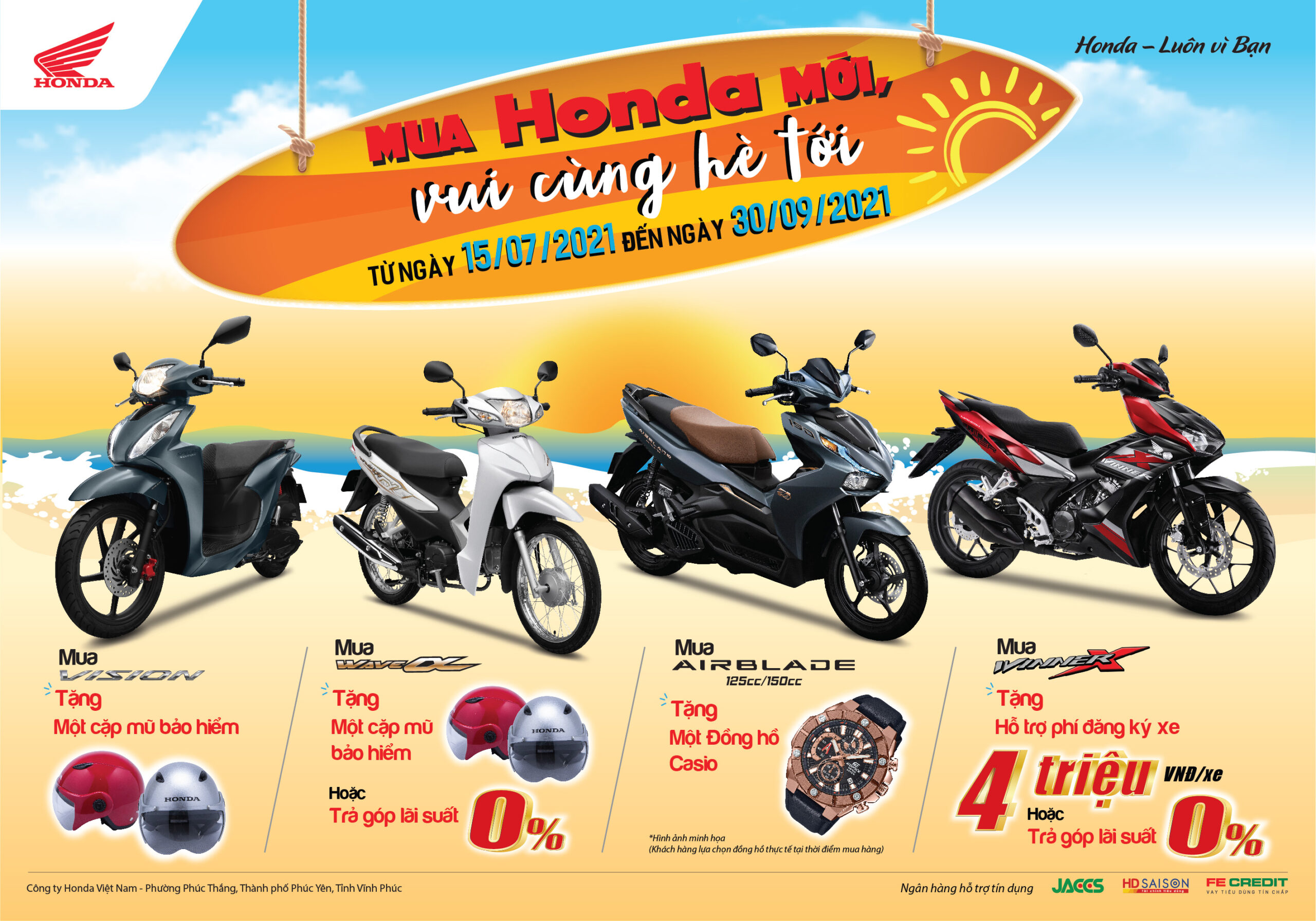 Mua Honda tới, vui cùng hè tới